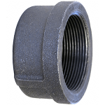 Black Malleable Iron Cap 3/4"